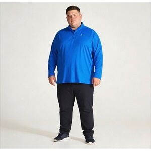 Arctic Cool Mens Blue Hydrofreeze Long Sleeve 1/4 Zip Polo Shirt 3XL